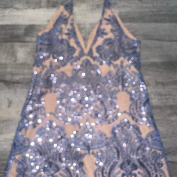 Free People Blue and Tan Lace Dress - Picture 3 of 4